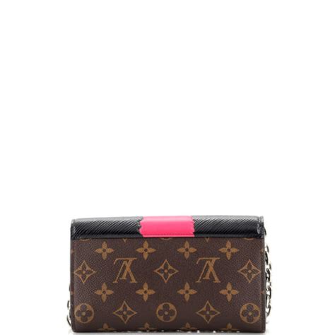 LOUIS VUITTON Monogram Kabuki Chain Wallet Black